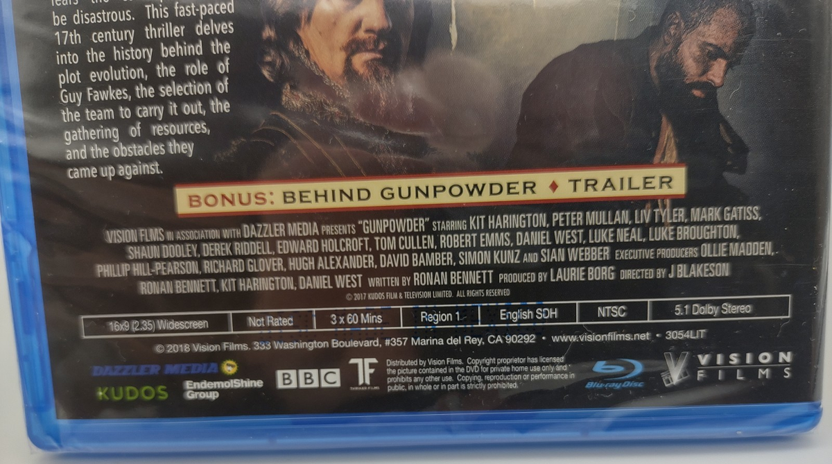 Gunpowder (Blu-ray) NEW, factory sealed, ships next business day