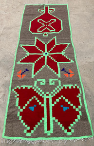 Vintage Traditional Handmade Beautiful Tunasian Kilim Floor Rug Carpet 201x78 cm