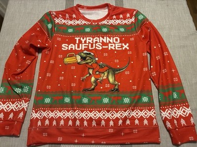 Christmas Ugly Sweater Top/ Brand New Without Tag/ Large/T-rex/womens Size Large