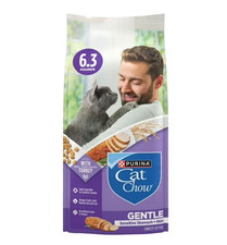 Purina Cat Chow Sensitive Skin and Stomach Turkey Flavor Dry Cat Food - 6.3 lbs 7.30 per pound