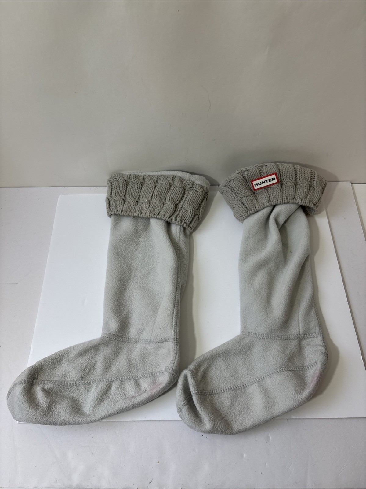 Hunter Logo Tall Boot Liners Inserts Gray Size La… - image 1