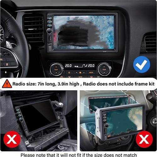 Car Stereo 2 Din Car Radio 7" MP5 Player with Backup Camera,HD Support USB SD FM - Picture 2 of 8