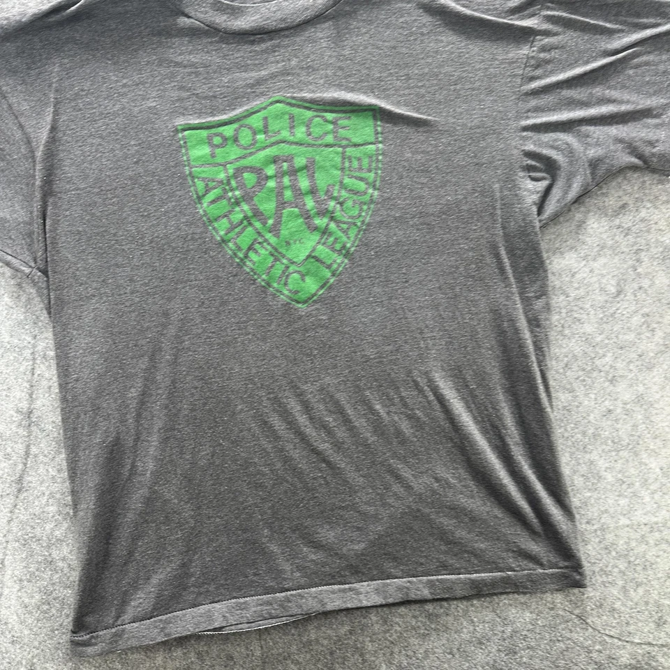 Camiseta De Colección Policía Liga Atlética Para Hombres Grande Gris Nueva York Ahorra Agua Camiseta Años 90 Foto 4 de 4
