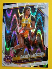 2025 WNBA Panini Prizm Panini Rickea Jackson #118 White Seismic Wave Prizm