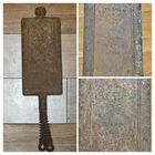 Antique 1910 WAGNER WARE Twin Cast Iron Waffle Maker Paddle Rustic Sidney -O-