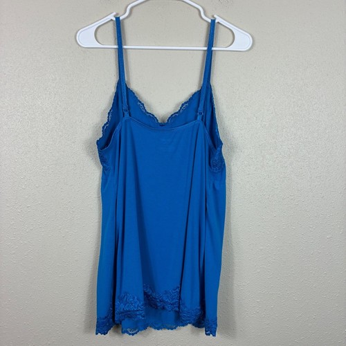 Lane Bryant Cami Tanktop blau Spitzenbesatz ärmellos 14/16 - Bild 6 von 8