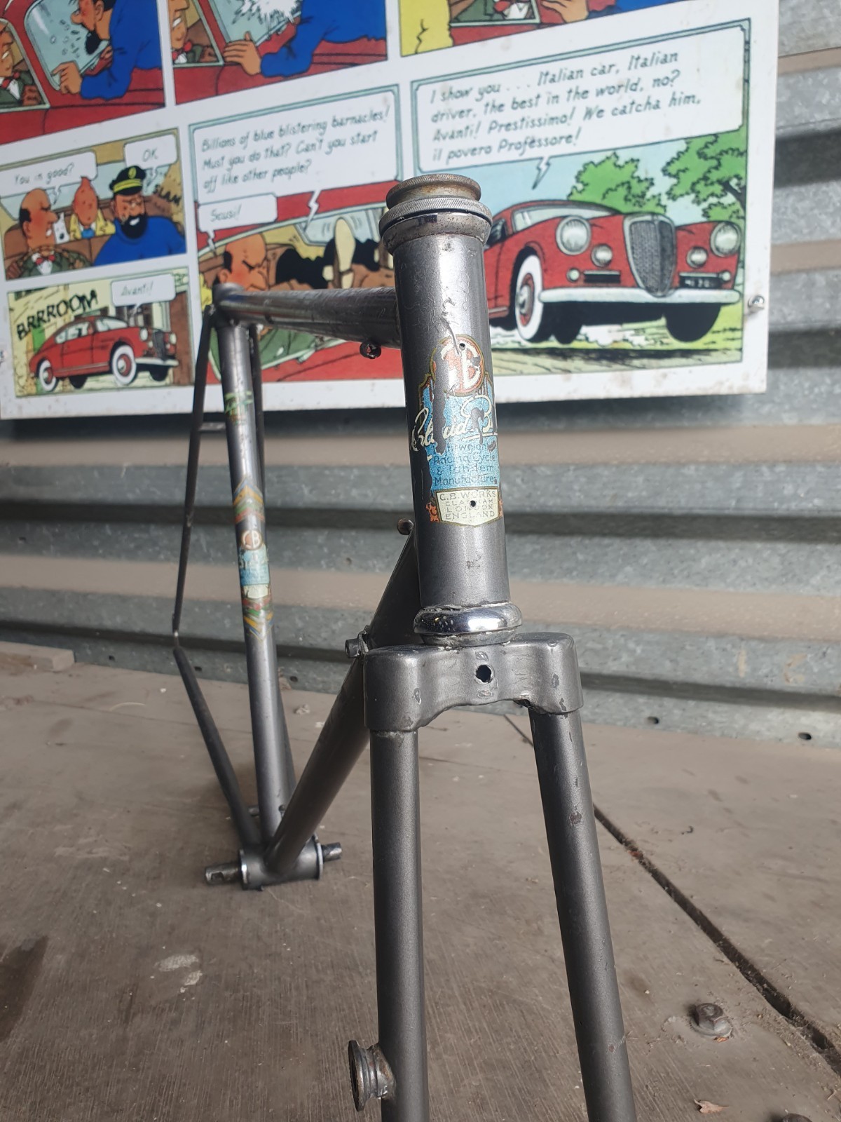 1953 VINTAGE, SENZA ANSE CLAUD BUTLER TELAIO BICI DA CORSA. foto 3