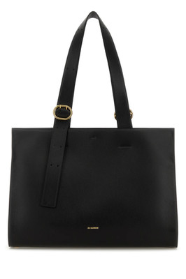 JIL SANDER Black Leather Tote Bag New & Authentic