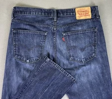 Levis 527 Jeans Mens 36x30 Blue Bootcut Cotton Semi Distressed Cowboy Western