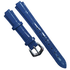 20mm Blue Genuine leather Band Strap Crocodile-Style w/ Buckle