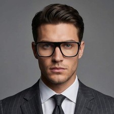 Tom Ford Eyeglasses FT5944-B 003 Black Square Frames 55mm Blue Light