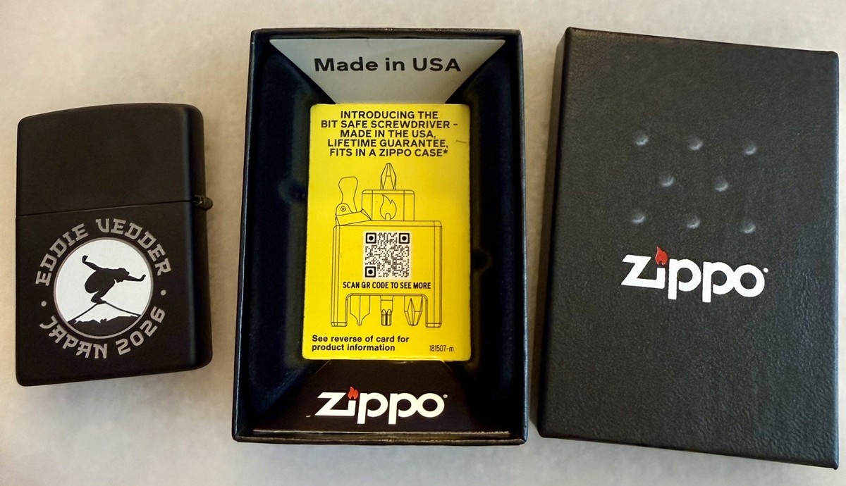 Eddie Vedder ZIPPO LIGHTER 2026 JAPAN TOUR: Tokyo Nagoya Osaka