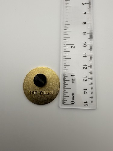 Circular HAT CLUB Enamel Lapel Pin - Picture 5 of 5