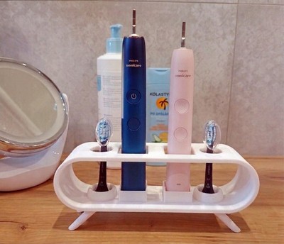 Halterung für 2 Philips Sonicare Handstücke / 2 Bürstenköpfe Ständer Organizer