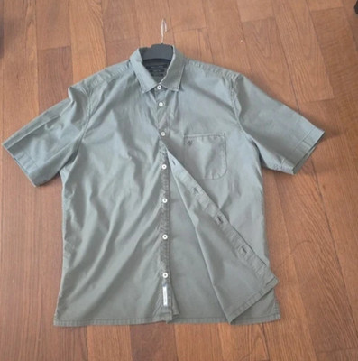 KURZARM HEMD, MARC O POLO, GARMENT DYED, REGUKAR FIT, OLIV, GR. M