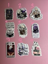 Skeleton Reading Book Stickers