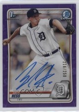 2020 Bowman Chrome Prospects Purple Refractor 216/250 Zack Hess #CPA-ZH Auto 2h5