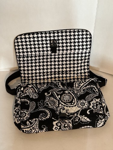 Vera Bradley Midnight Paisley Messenger Bag Umhängetasche Laptop Handtasche!! - Bild 4 von 4