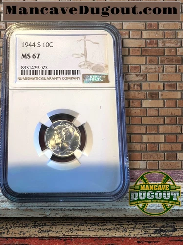 1944-S Mercury Silver Dime NGC MS67