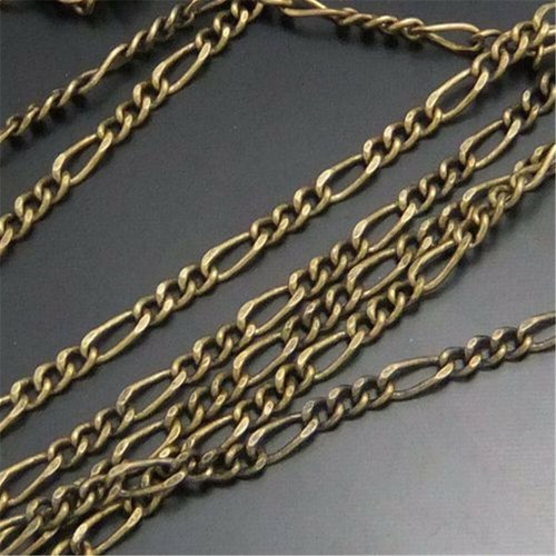 5M Vintage Bronze Alloy Oval Link Chain Jewelry Necklace Bracelet DIY Accessory - Picture 2 of 4