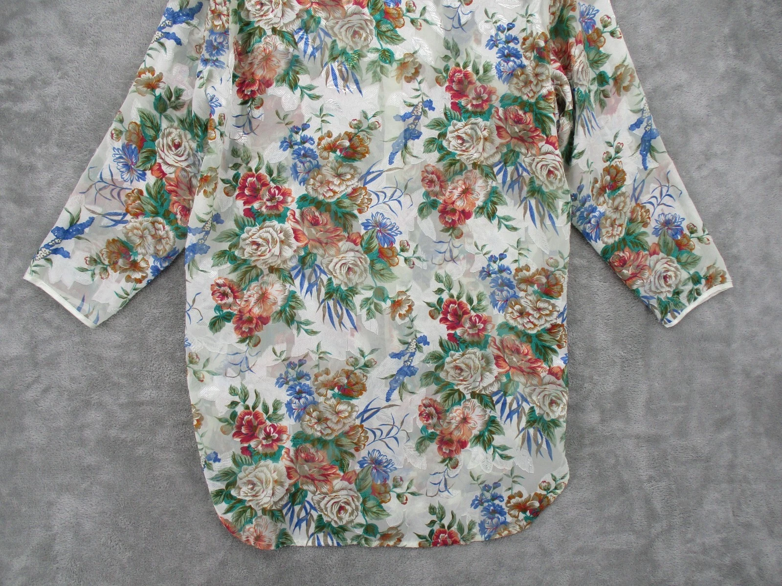 UNDERCOVER Abito da notte vintage Victorias Secret piccolo piccolo trasparente floreale etichetta oro cottage