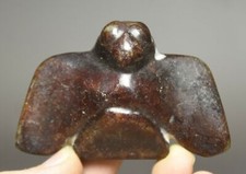 6.5CM China Hongshan Culture Old Jade Carve Flight Birds  Animal Amulet Pendant