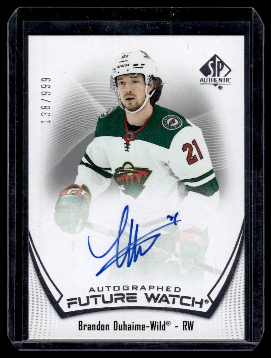 2021-22 SP Authentic Future Watch Autograph Rookie Brandon Duhaime
