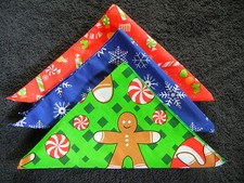 Holiday Bandana Dog Pet Scarf Neck COLLAR Snowflake Christmas Hanukkah Seasonal