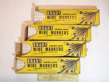 Electric BRADY WIRE MARKERS PERMA-CODE DISPENSER CARDS VINTAGE YELLOW BOX NOS