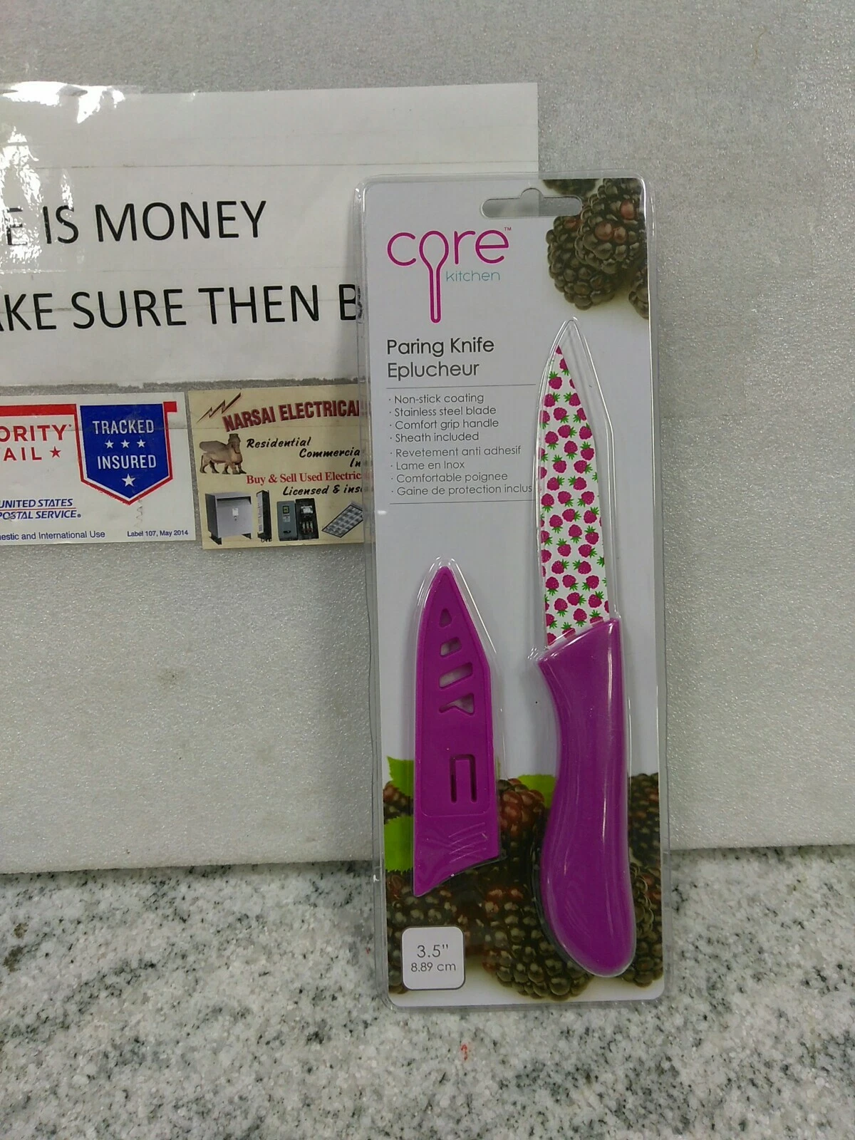 Core Kitchen Paring Knife with Sheath 3.5 inches purple blackberry(19EB1
Opens in a new window or ta