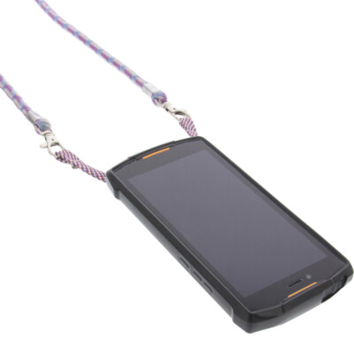 Hülle mit Handykette f. Doogee S55 / S55 Lite Tasche Band Schnur Kordel Bordeaux