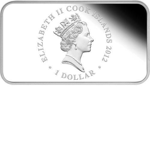 Cook Islands 2012 4 x 1 Dollar Year of the Dragon RECTANGULAR