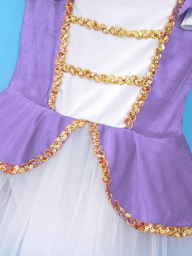 Girls Christmas Costume Xmas Party Dress Sequins Ice Skating Leotard Tutu Dress - Picture 69 of 160