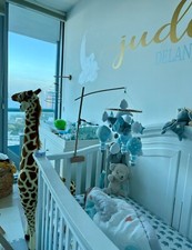 Crib Mobile - Hot Air Balloons Elephant Clouds Custom Made