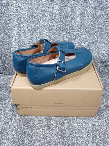 ๐ New Kalso Earth Shoes Faroe Lotus Blue Leather Sz 7.5 / 38 Womens VTG Lokah - Picture 3 of 14