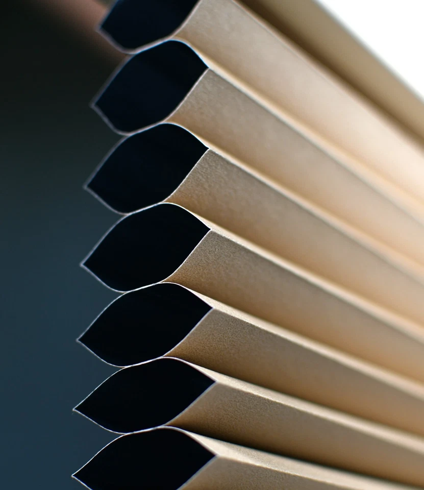 Custom Cut Cordless Room Darkening Blackout Beige Cellular Shade Honeycomb Blind - Image 2 of 4