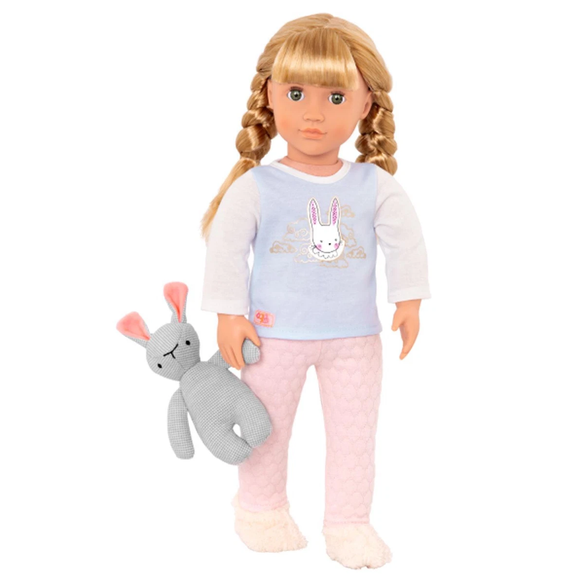 Our Generation 46cm Jovie Fashion Doll with Pyjama Set and Rabbit Plush Toy