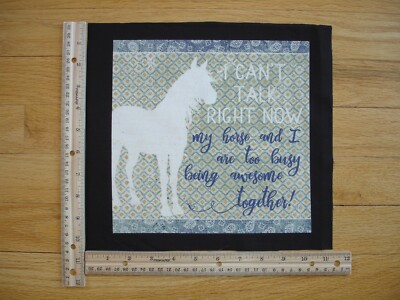 Borders様リクエスト I Can't Talk Right Now Horse & I Are Awesome Western Cotton Quilt
