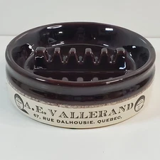 Vintage Ceramic Advertising Ashtray Canadian Oil A.E. Vallerand Quebec