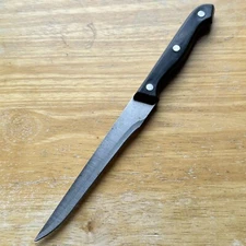 Sharp 5.5” Blade Stainless Steel Full Tang Fillet Knife w/ Black Handle