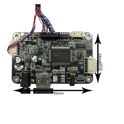 HDAudio LCD Controller Board 7.8 in AA078AA01 800x300 IPS LCD Screen - Afbeelding 2 van 5