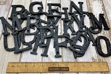CAST IRON NUMBERS /LETTERS- DOOR NUMBERS/ LETTERS 3" CAST IRON -BLACK/ ANT BRASS