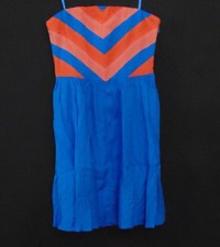 Cooperative Urban Outfitters Chevron Strapless Side Zip Mini Dress Size 4