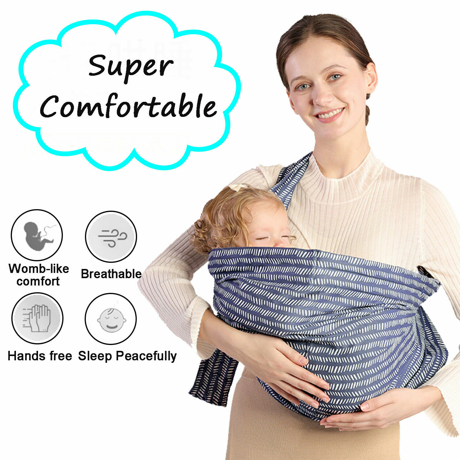 Hip Baby Wrap Ring Sling, Adjustable Carrier, Infants/Toddlers, eBay