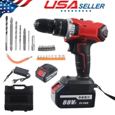 1/2'' Cordless Electric Impact Wrench Gun with Li-ion Battery High Power Driver