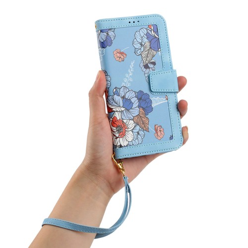 Crossbody Card Wallet Flower Phone Case For iPhone 11 12 13 14 15 Pro Max XR XS - Picture 26 of 60