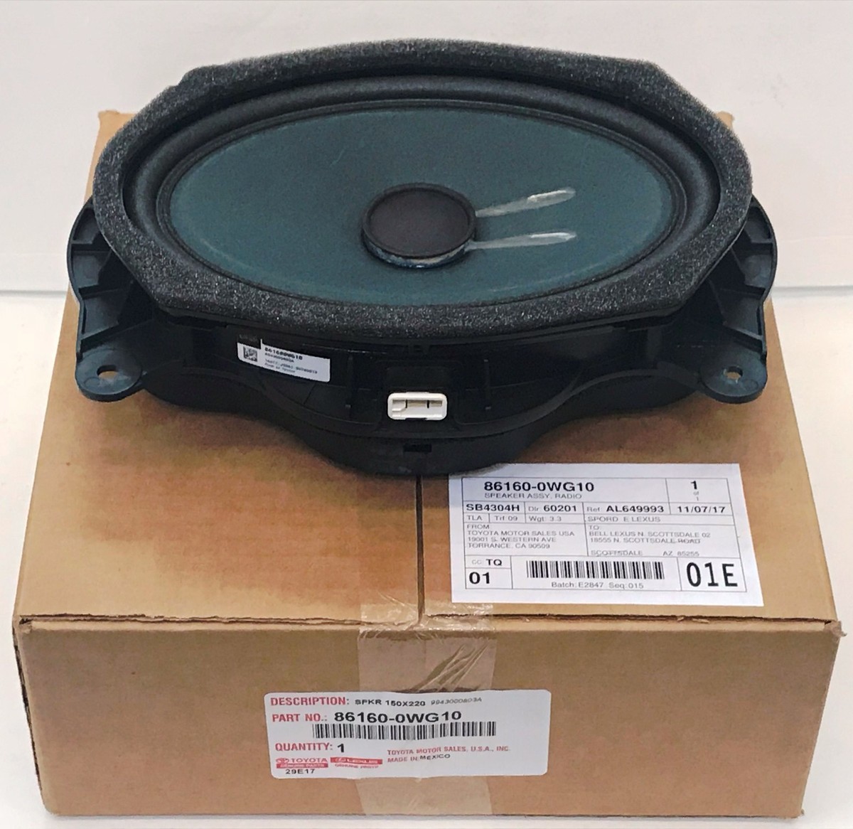 08 Lexus Ls460 Right Front Door Mark Levinson 6x9 Speaker OEM for