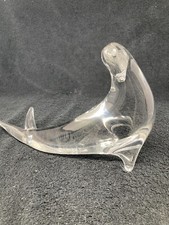 VILEA BaArtist Signed  Art Glass Crystal Large 12" SEAL Figurine