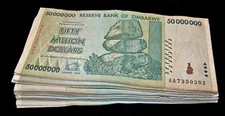 25 x Zimbabwe 50 million dollar banknotes-paper money currency  