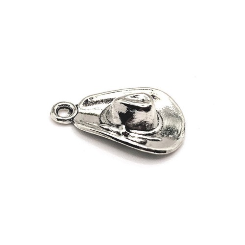 4, 20 or 50 BULK pcs Cowboy Hat Charms, 3D, Antique Silver - US Seller - AS663 - 第 2/5 張圖片